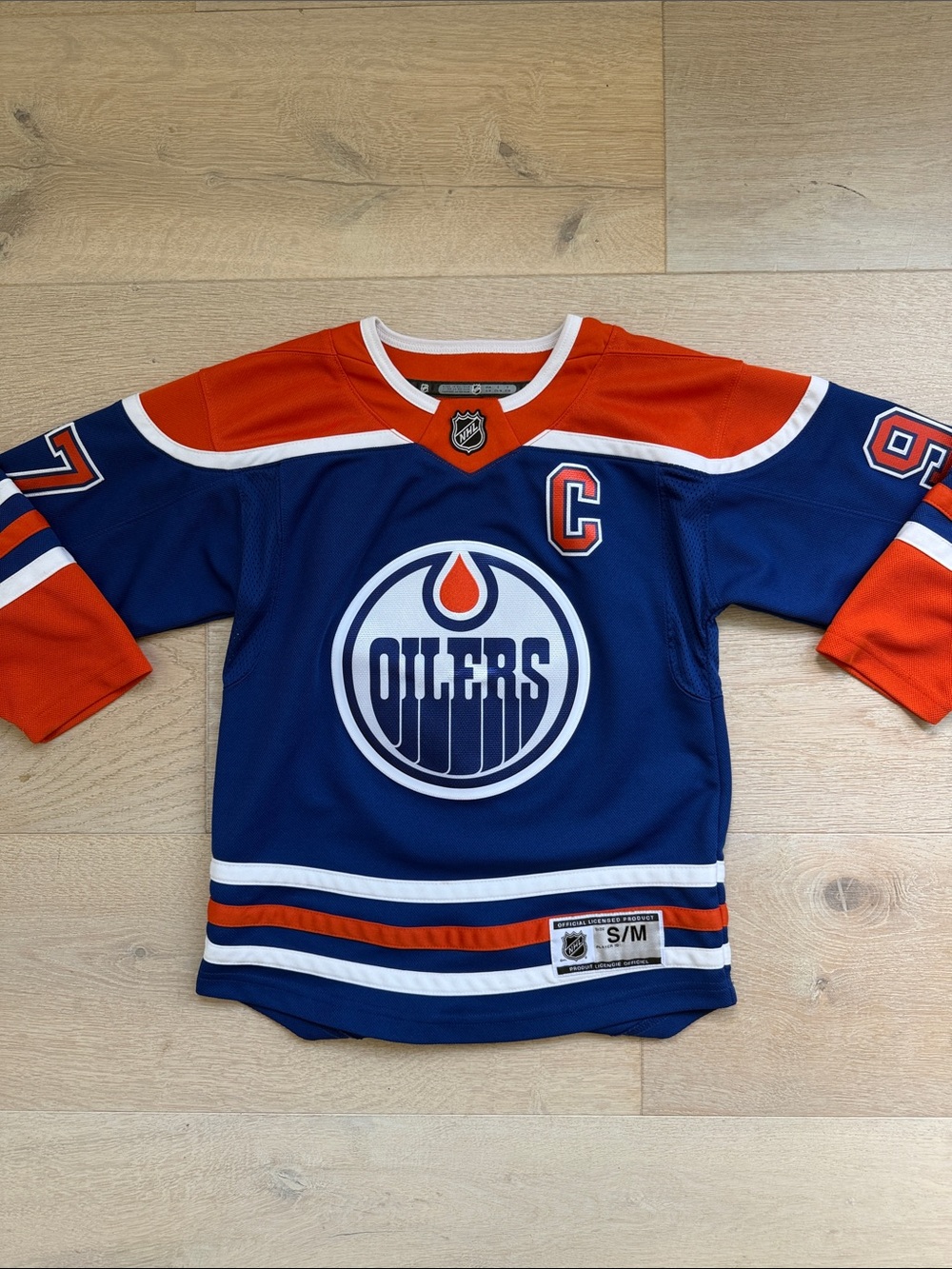 Connor McDavid Youth Edmonton Oilers Fanatics Premium Home Jersey